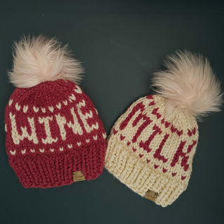 Wine & Milk Hat Set (Mommy & Me)
