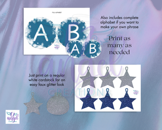 Winter Wonderland (Frosty Blues) Bulletin Board Kit Bundle (Printables)