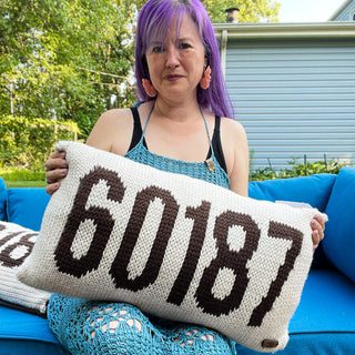 Drake Zip Code Knit Pillow