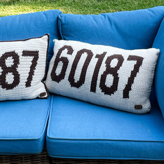 Drake Zip Code Knit Pillow