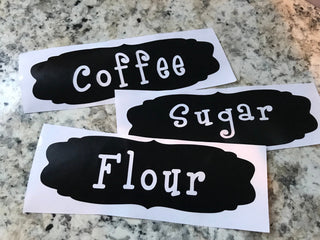 Black Pantry Labels