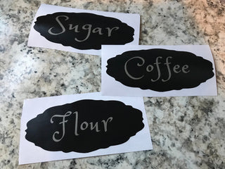 Black & Silver Pantry Labels