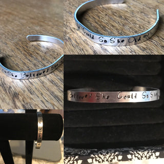 Bracelet - She believed she could so she did Bangle