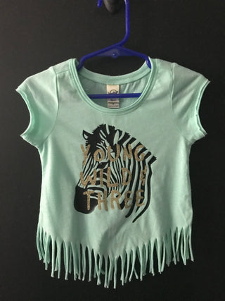 Young Wild & Three Zebra Shirt, Girls 3rd Birthday