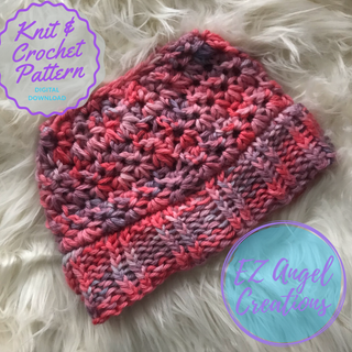 Starlight Zoie Knit Brim Crochet Hat Pattern - PATTERN FILE ONLY