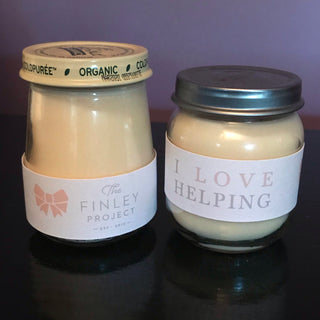 Baby Food Jar Candles - supporting The Finley Project