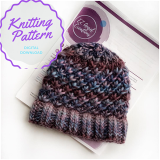 Starlight Zoie Knit Hat Pattern - PATTERN FILE ONLY